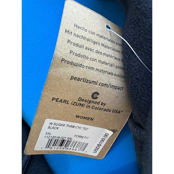 PEARL IZUMI Women's Sugar Thermal Cycling Tights Black Size XXL Fleece Lined NEW - Picture 10 of 10